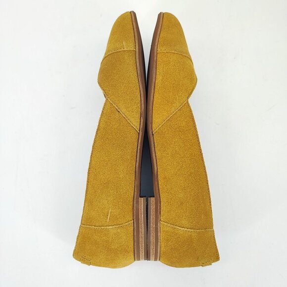 Toms Women's Julie Yellow Suede Flat Shoes Size 8 - Picture 5 of 8
